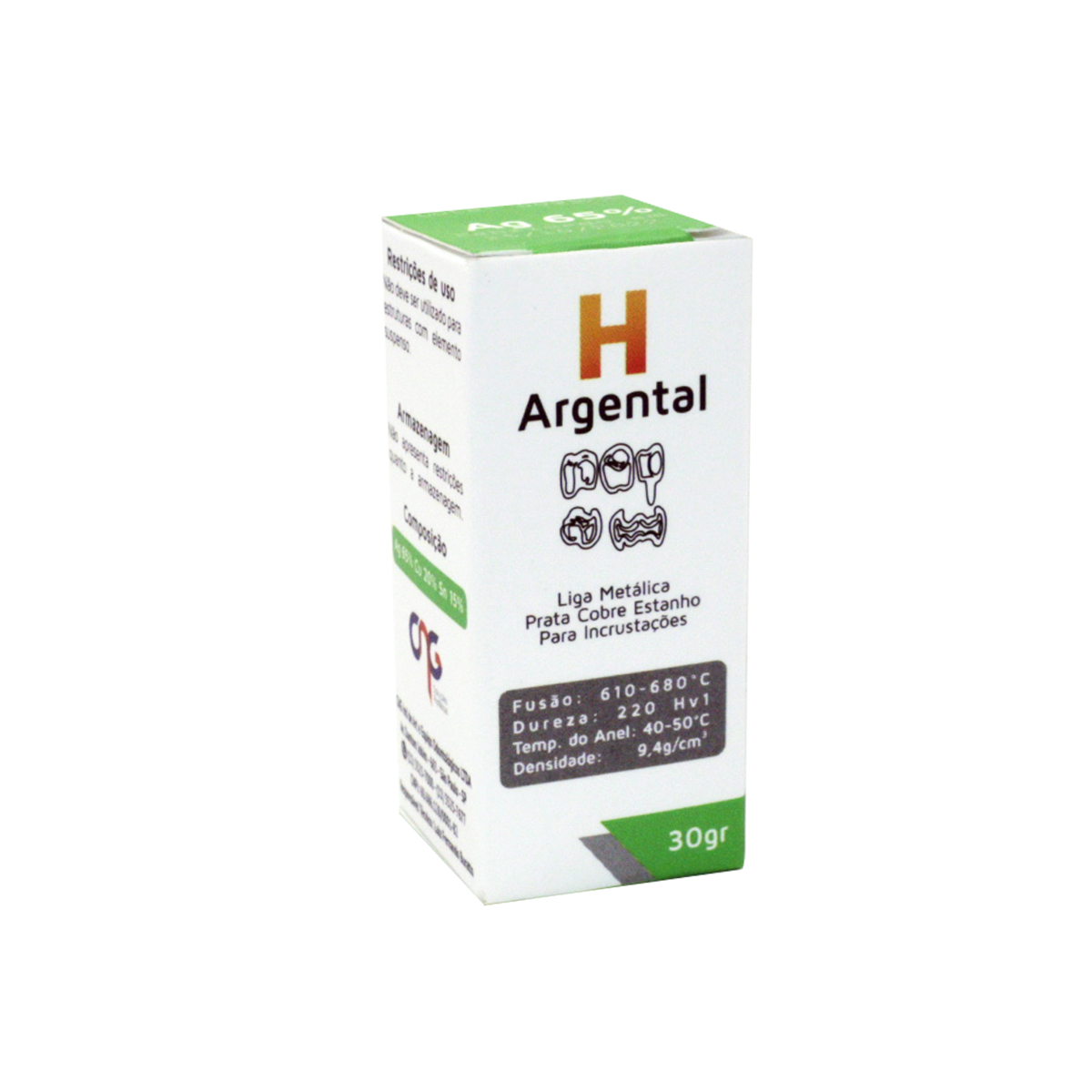 Liga de Prata Argental H 65% Ag 30g CNG
