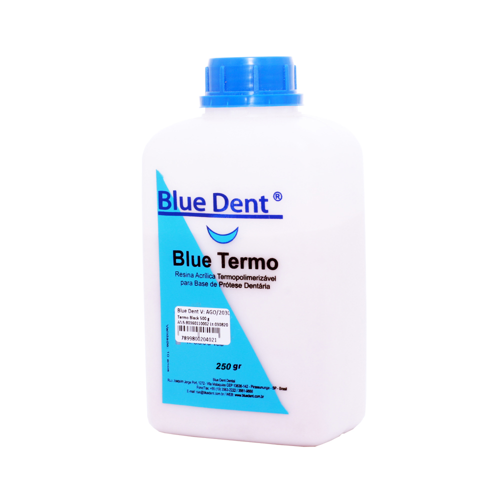 Resina acrílica termopolimerizável Blue Dent 250g