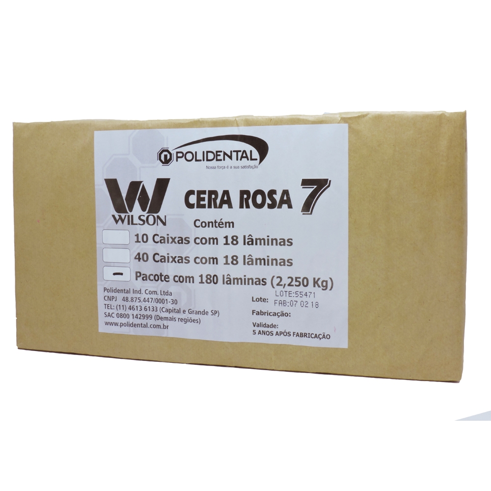 Cera 7 Wilson Rosa - Pacote Econômico 2,250Kg - Polidental