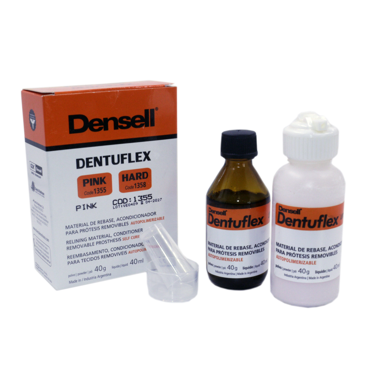 Reembasador Dentuflex  Densell Cor ROSA - Cod.:1355