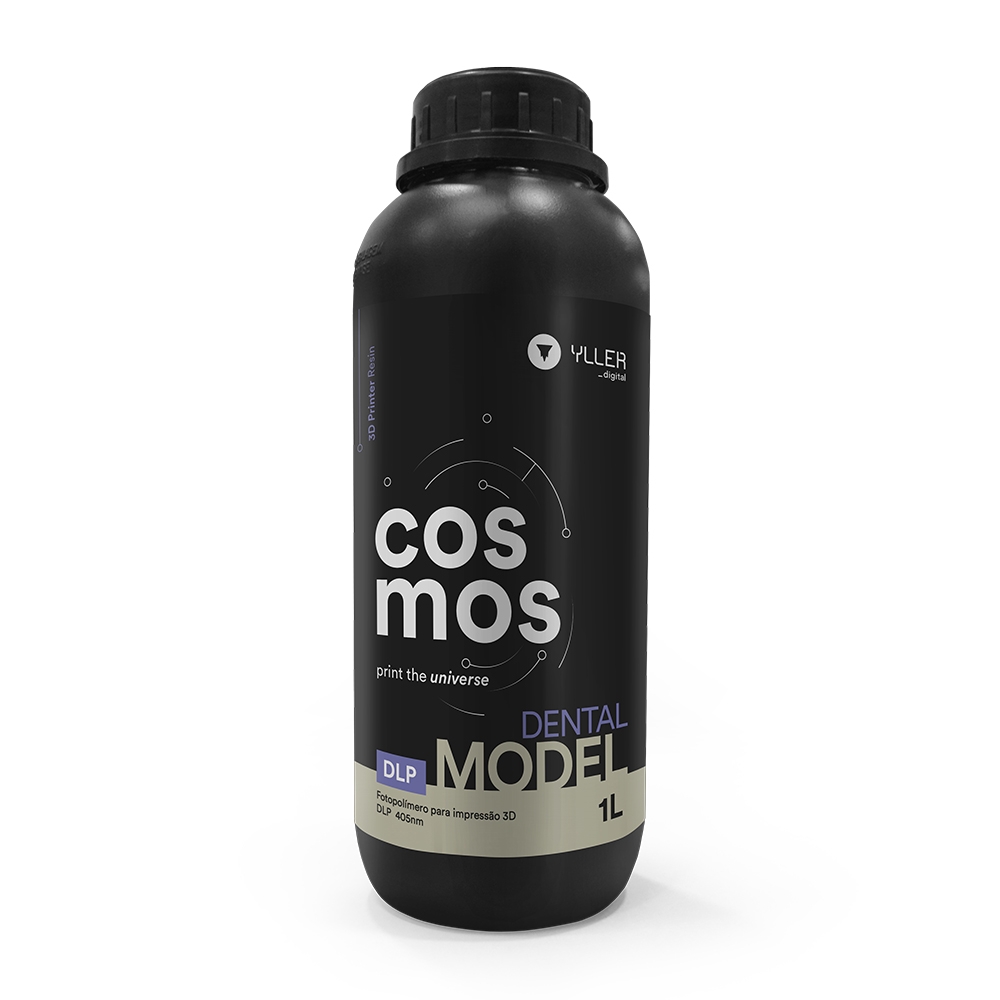 Resina Impressora 3D Cosmos DLP 1L DENTAL MODEL - para impressões de modelos de cor semelhante ao gesso